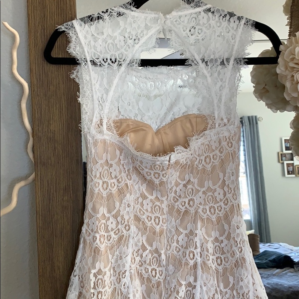 New Arrival💕 Lace Contrast Tulle Hem Mini Dress - Picture 4 of 8
